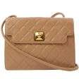 Chanel Around 1990 Made Square Cc Mark Push Lock Shoulder Bag Amber Discount