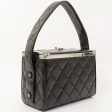 Chanel 1997 Made Logo Plate Box Hand Bag Black For Cheap