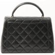 Chanel 1996 Matelasse Plate Hand Bag Black Sale