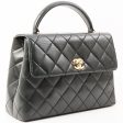 Chanel 1996 Matelasse Plate Hand Bag Black Sale