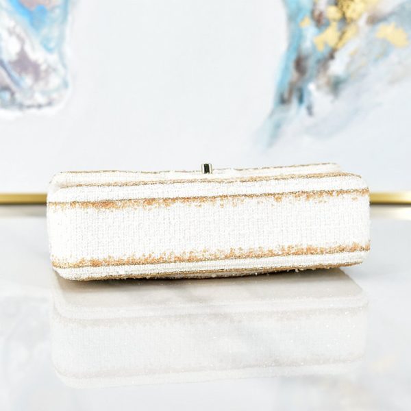 CHANEL Medium Wool Double Flap Bag on Sale