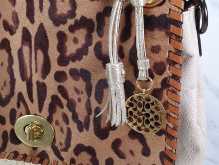 Rare Coach Calf Hair Leopard Ocelot Snake Embossed Shoulder Bag Fashion