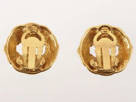 Chanel 1988 Made Round Cutout Cc Mark Earrings Supply