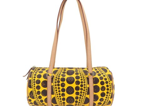 Louis Vuitton Monogram Pumpkin Dot Papillon Shoulder Bag Jaune Yayoi Kusama M40688 For Cheap