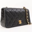 Chanel Around 1990 Made Full Flap Turn-Lock Chain Bag Mini Black Hot on Sale