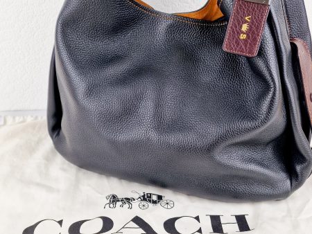 Coach 1941 Bandit Hobo 39 Bag in Black and Oxblood - Pebble Leather - 2 in 1 handbag - Coach 86760 Cheap