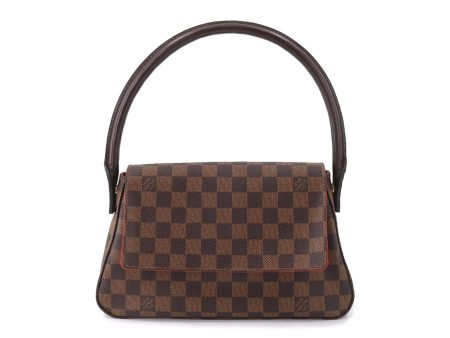 Louis Vuitton Damier Mini Looping Personal SPO Shoulder Bag Ebene N51158 Gold Hardware Supply