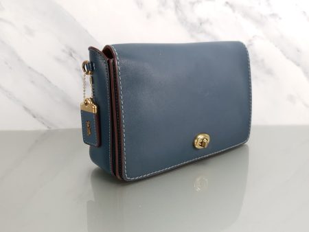 Coach 1941 Dinky 24 in Dark Denim - Crossbody Flap Bag Shoulder Chain Online now