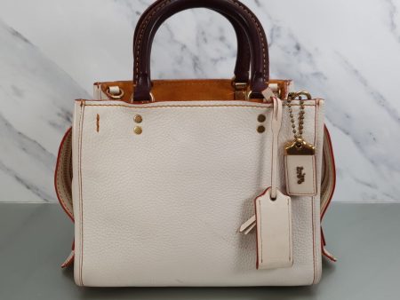 Coach 1941 Rogue 25 in Chalk - Shoulder Bag Handbag in White Pebble Leather Online