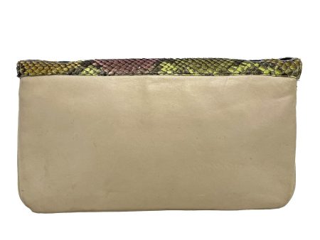 CHANEL - Vintage Multicolor Python Flap Clutch - Snakeskin Purse Online