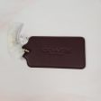 Large Coach Hangtag in Oxblood with Gold Tone Hardware Online Hot Sale