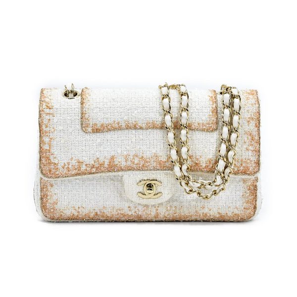 CHANEL Medium Wool Double Flap Bag on Sale