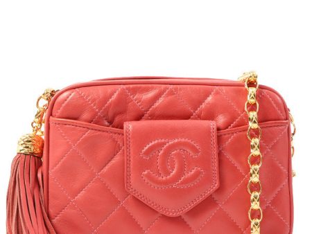 Chanel Around 1990 Made Cc Mark Stitch Fringe Bijoux Chain Bag Coral Pink Online Hot Sale