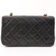 Chanel Around 1990 Made Full Flap Turn-Lock Chain Bag Mini Black Hot on Sale