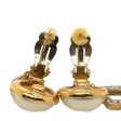 CHANEL  Vintage 1970s Faux Pearl Medallion CC    Clip-On Earrings Hot on Sale