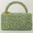 Chanel Around 1993 Made Tweed Classic Flap Top Handle Bag With Micro Bag Apple Green Online now