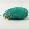 Chanel Around 1990 Suede Fringe Cc Mark Stitch Pouch Emerald Green Online