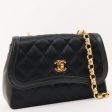 Chanel Around 1990 Made Leather Silk Satin Combination Design Flap Mini Bijou Chain Bag Black Online now