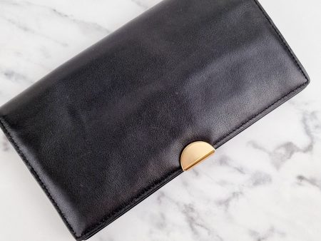 Coach Dreamer Wallet in Black Smooth Leather - Gold Tone Hardware Clutch Online now