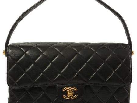 Chanel Around 1997 Made Double Face Classic Flap Handbag Black For Discount