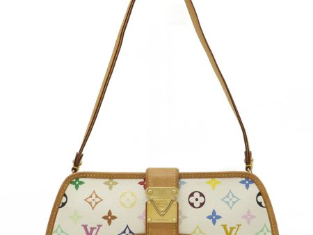 Louis Vuitton Monogram Multicolor Shirley Handbag Shoulder Clutch Bag Bronne White M40049 Cheap