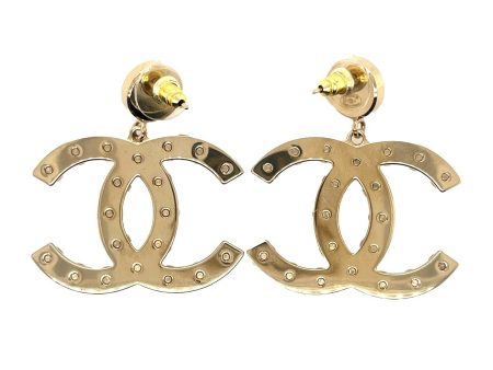 CHANEL - A21 S Dangle Drop Pearl CC Logo - Gold Earrings Online