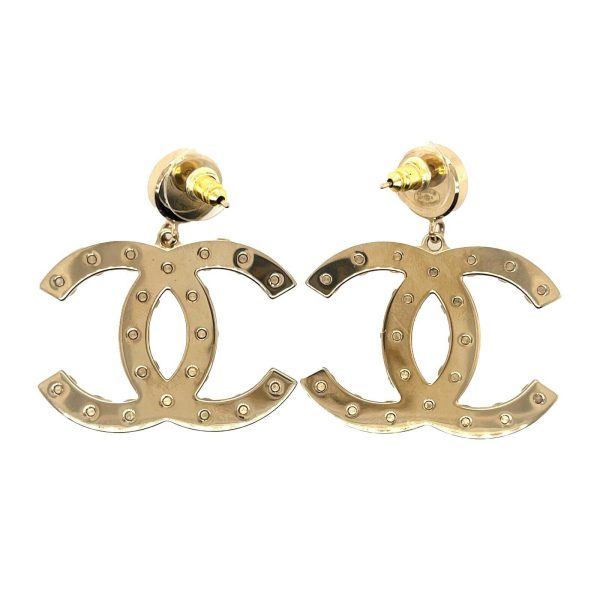 CHANEL - A21 S Dangle Drop Pearl CC Logo - Gold Earrings Online