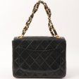 Chanel Around 1995 Made Classic Flap Chain Top Handle Bag Mini Black For Cheap