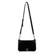 CHANEL - Black Quilted Diamond Flap - CC Calfskin 3 Ring Crossbody For Cheap