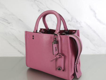 Coach 1941 Rogue 25 in Primrose - Shoulder Bag Handbag in Purple Pink Pebble Leather Online Hot Sale