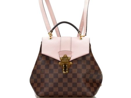 Louis Vuitton Damier Clapton Rucksack Backpack N42262 Magnolia Pink PVC Leather Women s LOUIS VUITTON Fashion