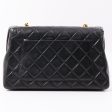 Chanel Around 1990 Made Edge Flap Turn-Lock Chain Bag With Pouch Black Online Hot Sale