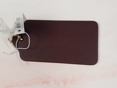 Large Coach Hangtag in Oxblood with Gold Tone Hardware Online Hot Sale