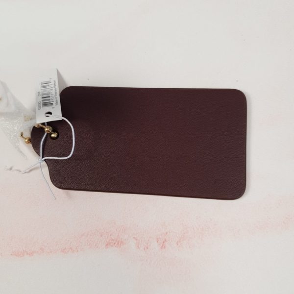 Large Coach Hangtag in Oxblood with Gold Tone Hardware Online Hot Sale