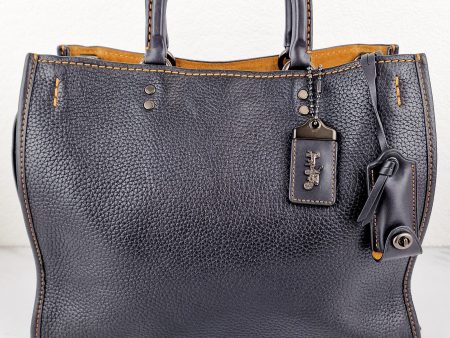 Coach 1941 Rogue 31 Bag in Black Pebble Leather Honey Suede Coach 38124 For Cheap