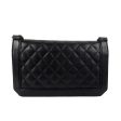 CHANEL - Black Quilted Diamond Flap - CC Calfskin 3 Ring Crossbody For Cheap