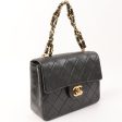 Chanel Around 1995 Made Classic Flap Chain Top Handle Bag Mini Black For Cheap