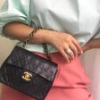 Chanel Around 1995 Made Classic Flap Chain Top Handle Bag Mini Black For Cheap