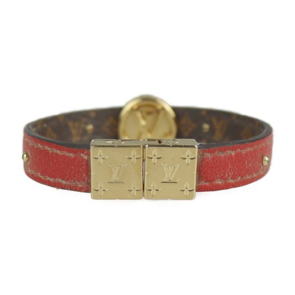 Louis Vuitton Brasserie LV Circle Reversible Bracelet M6268 Monogram Canvas Leather Brown Rouge Online Hot Sale