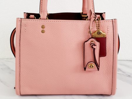 Coach 1941 Rogue 25 in Peony Pink - Shoulder Bag Handbag in Pebble Leather - Coach 54536 For Cheap