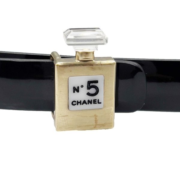 CHANEL - B12 A Slim Black Belt - Perfume No.5 Bottle Buckle - 75   30 Fashion