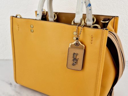 Coach 1941 Rogue 25 in Buttercup Yellow With Recycled Handles Leather Satchel - Coach C7619 Online Hot Sale