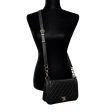 CHANEL - Black Quilted Diamond Flap - CC Calfskin 3 Ring Crossbody For Cheap