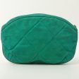 Chanel Around 1990 Suede Fringe Cc Mark Stitch Pouch Emerald Green Online