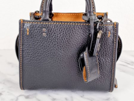 Coach 1941 Black Rogue 17 Crossbody Bag Mini Bag in Pebbled Leather - Coach 22978 Online