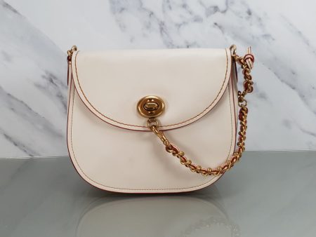 Coach 1941 Chalk Saddle Bag with Chain Limited Edition Supply