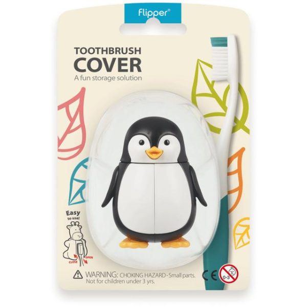 Flipper - Hygienic Toothbrush Holder w  Suction Cup, Penguin, 3Y+ Cheap