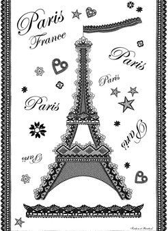 Lace Eiffel Towel Tea Towel Fashion