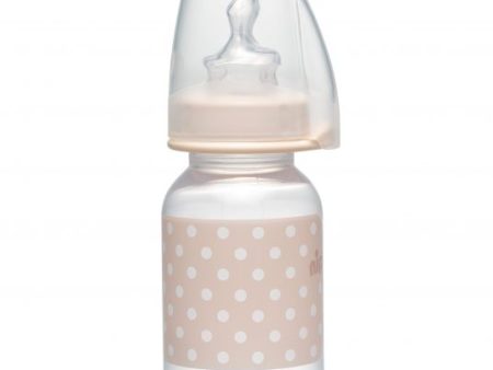 Nip PP bottle Trendy 125 ml - silicone size 1 S - dots - Beige Cheap