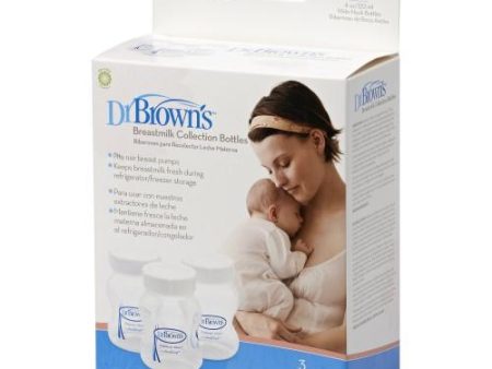 Dr Brown s 120ML Breastmilk Collection Wide-neck Bottle (3 Pack) For Discount